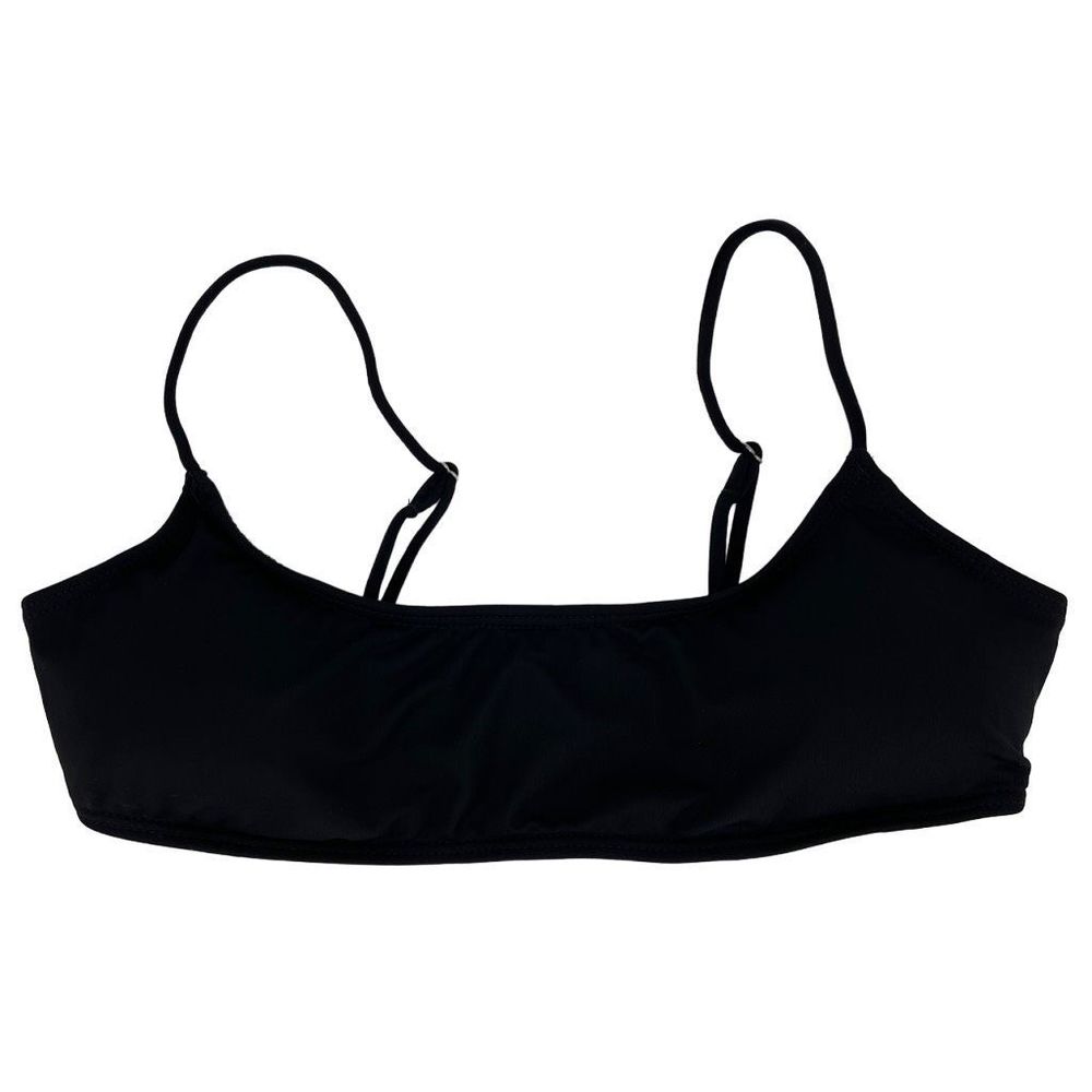 Billabong Sol Searcher Skinny Mini Crop Bikini Top Padded Black Juniors Medium - Picture 3 of 7